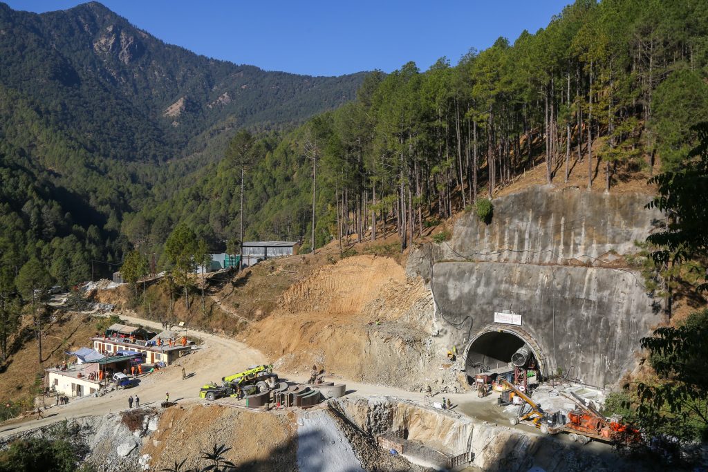 Entrance of Silkyara tunnel in Uttarkashi | Suraj Singh Bisht | ThePrint
